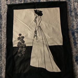 2- Vintage Aubrey Beardsley panel and pillow cover